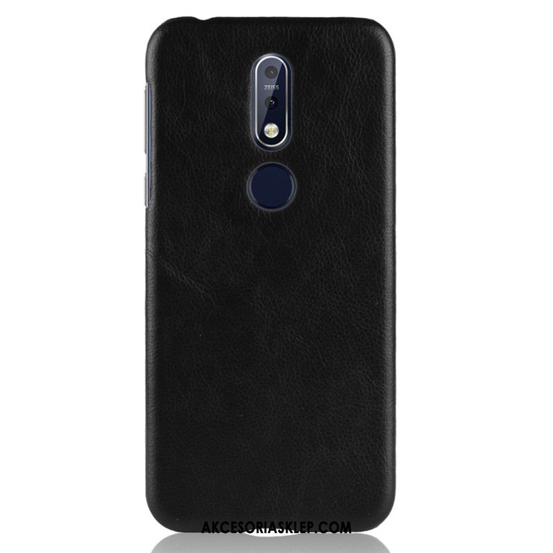 Futerał Nokia 7.1 Silikonowe Anti-fall Czarny Ochraniacz Litchi Pokrowce Online