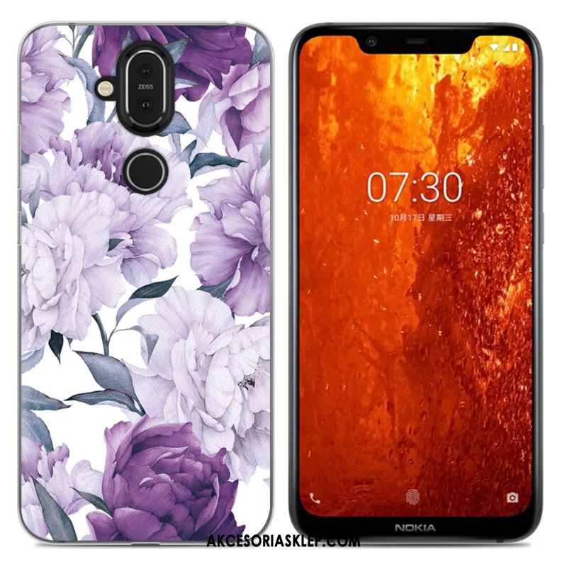 Futerał Nokia 8.1 Proste Kreskówka Anti-fall Purpurowy Telefon Komórkowy Obudowa Kupię