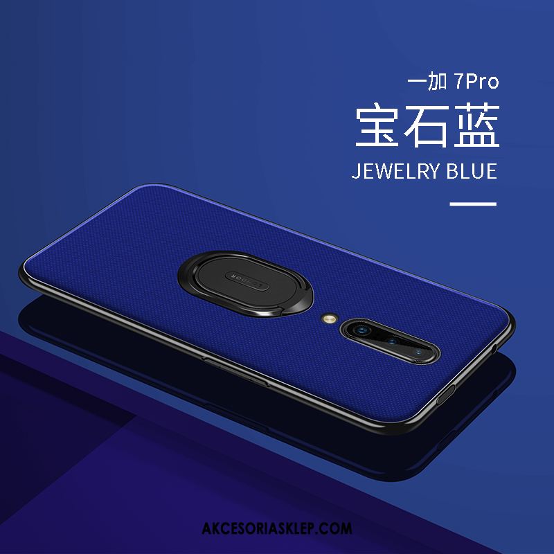 Futerał Oneplus 7 Pro Cienkie Ring Ochraniacz Niebieski Anti-fall Etui Kup