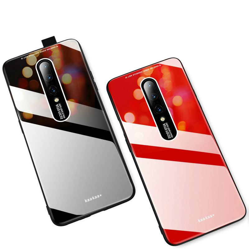 Futerał Oneplus 7 Pro Szkło Czerwony Netto Nowy Kreatywne Proste Obudowa Tanie