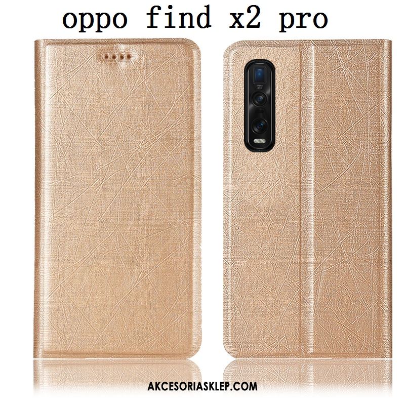 Futerał Oppo Find X2 Pro Jedwab Anti-fall Ochraniacz Skórzany Futerał Telefon Komórkowy Pokrowce Oferta