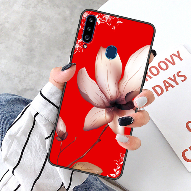 Futerał Samsung Galaxy A20s Czerwony Telefon Komórkowy All Inclusive Miękki Nubuku Pokrowce Online