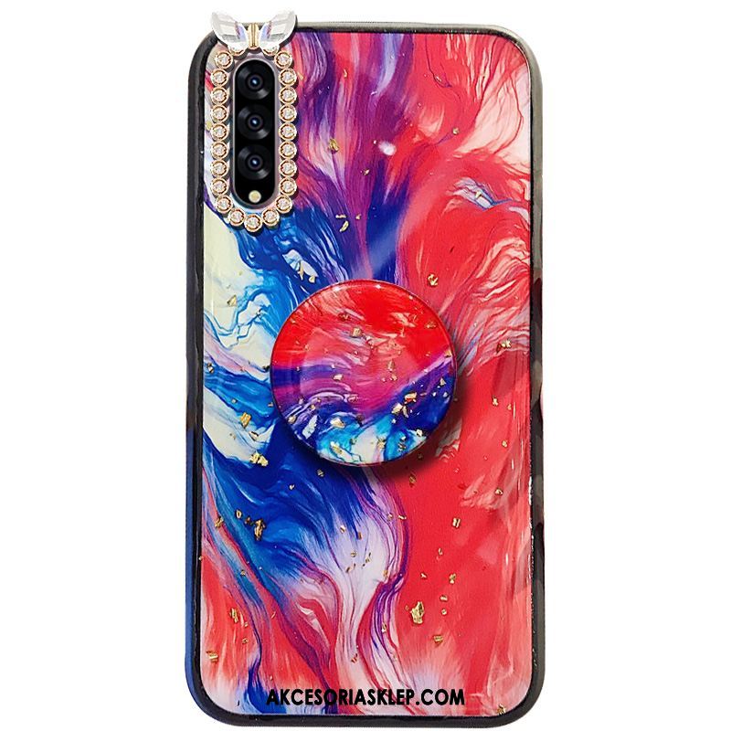 Futerał Samsung Galaxy A30s Czerwony Netto Futrzany Pompon Wspornik Modna Marka Telefon Komórkowy Pokrowce Oferta