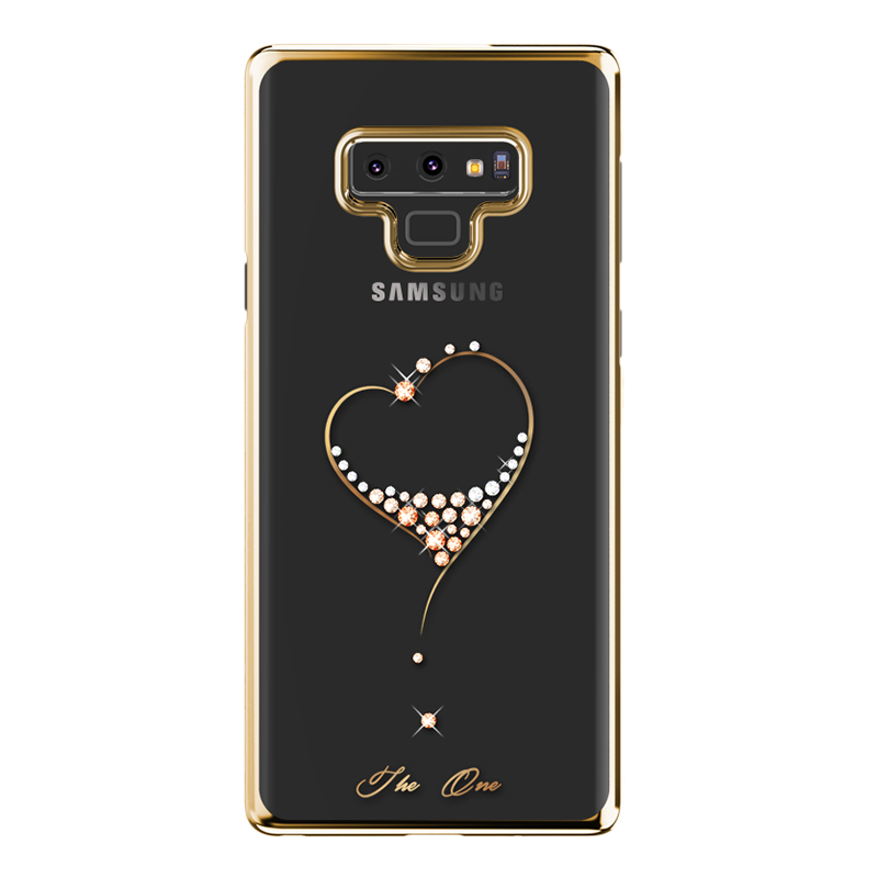 Futerał Samsung Galaxy Note 9 Złoto Luksusowy Przezroczysty Rhinestone Cienkie Pokrowce Tanie