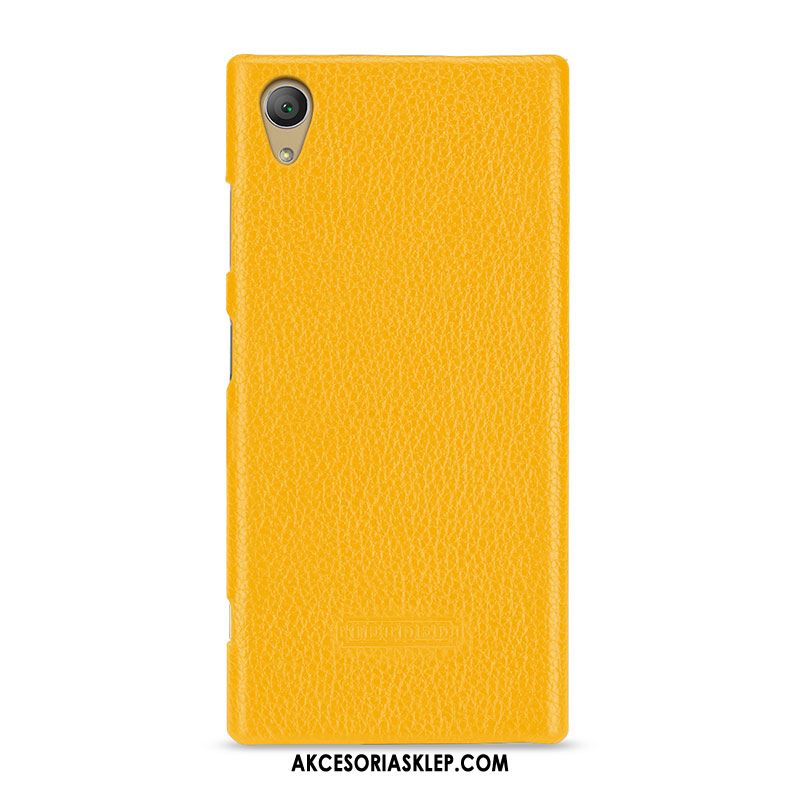 Futerał Sony Xperia Xa1 Plus Żółty Telefon Komórkowy Prawdziwa Skóra Skórzany Futerał Ochraniacz Pokrowce Sklep