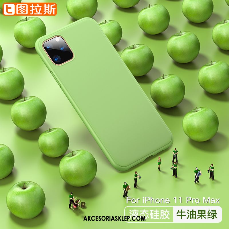 Futerał iPhone 11 Pro Max Anti-fall Zielony Cienkie Silikonowe Telefon Komórkowy Obudowa Dyskont