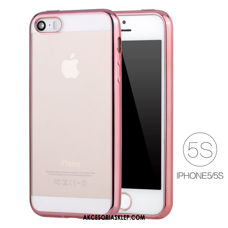 Futerał iPhone 5 / 5s Telefon Komórkowy Różowe Ochraniacz Poszycie Przezroczysty Pokrowce Sklep