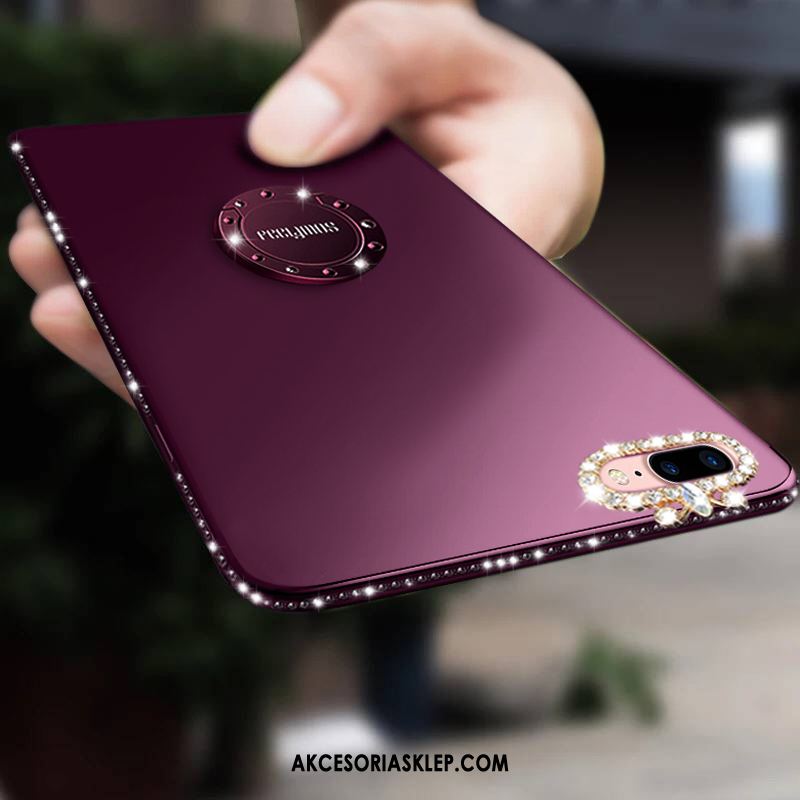 Futerał iPhone 7 Plus Telefon Komórkowy Rhinestone Purpurowy Wiszące Ozdoby Silikonowe Pokrowce Sprzedam