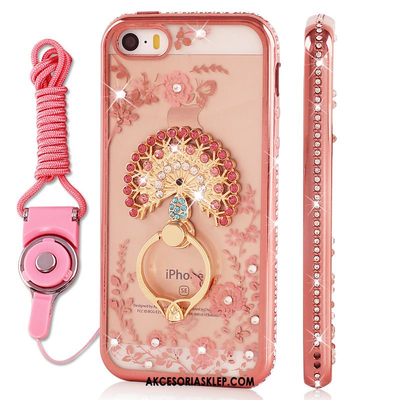 Futerał iPhone Se Ring Anti-fall Ochraniacz Rhinestone Różowe Pokrowce Kup