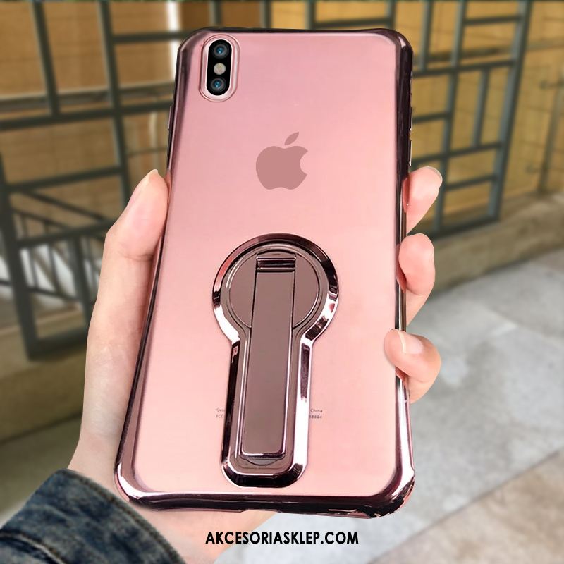 Futerał iPhone X Modna Marka Czarny Wspornik Różowe Złoto Telefon Komórkowy Pokrowce Na Sprzedaż
