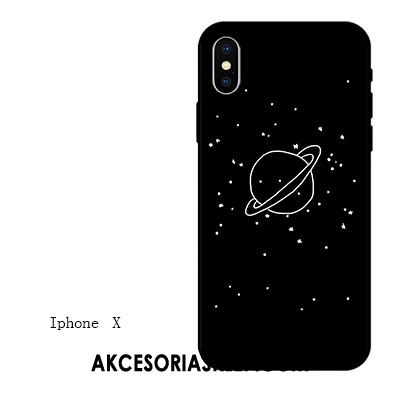 Futerał iPhone X Planeta All Inclusive Miękki Wiszące Ozdoby Czarny Etui Tanie