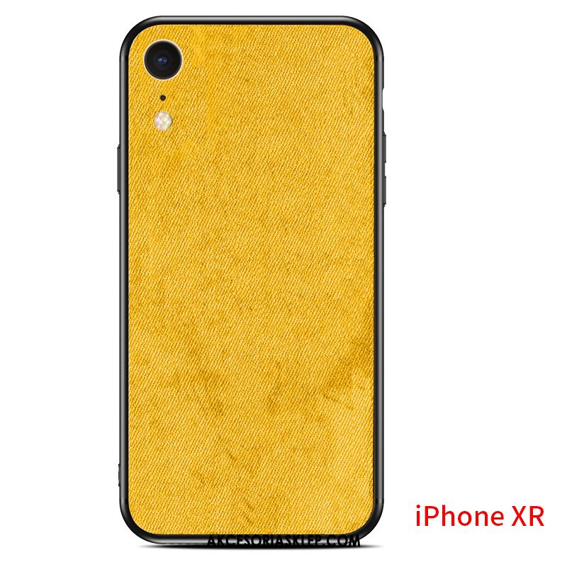 Futerał iPhone Xr Wysoki Koniec All Inclusive Anti-fall Płótno Żółty Etui Tanie