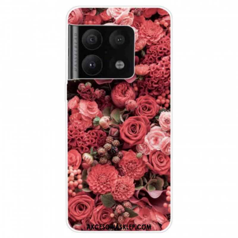 Futerały do OnePlus 10 Pro 5G Różowe Kwiaty