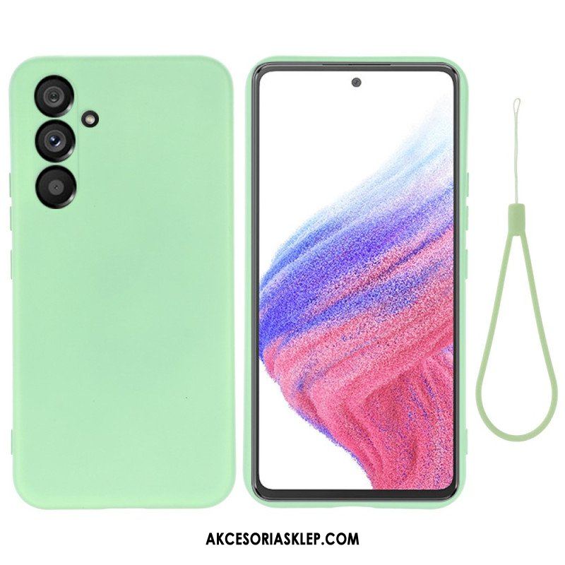 Futerały do Samsung Galaxy A54 5G Płynny Silikon Ze Smyczą