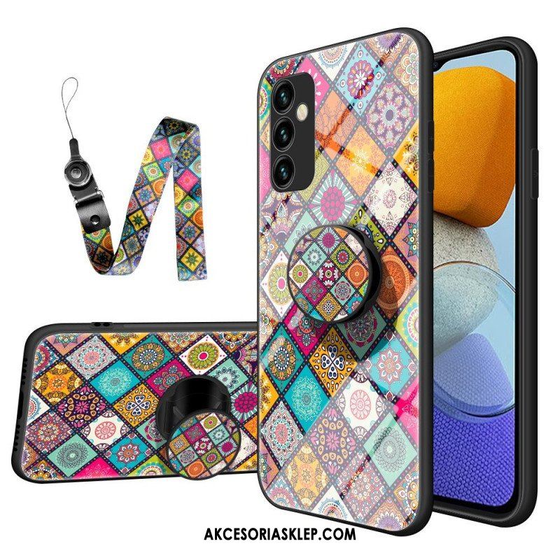 Futerały do Samsung Galaxy M23 5G Patchworkowy Uchwyt Magnetyczny