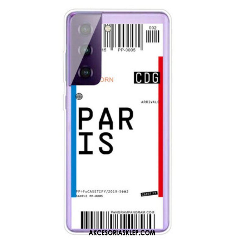 Futerały do Samsung Galaxy S21 5G Karta Pokładowa Do Paryża