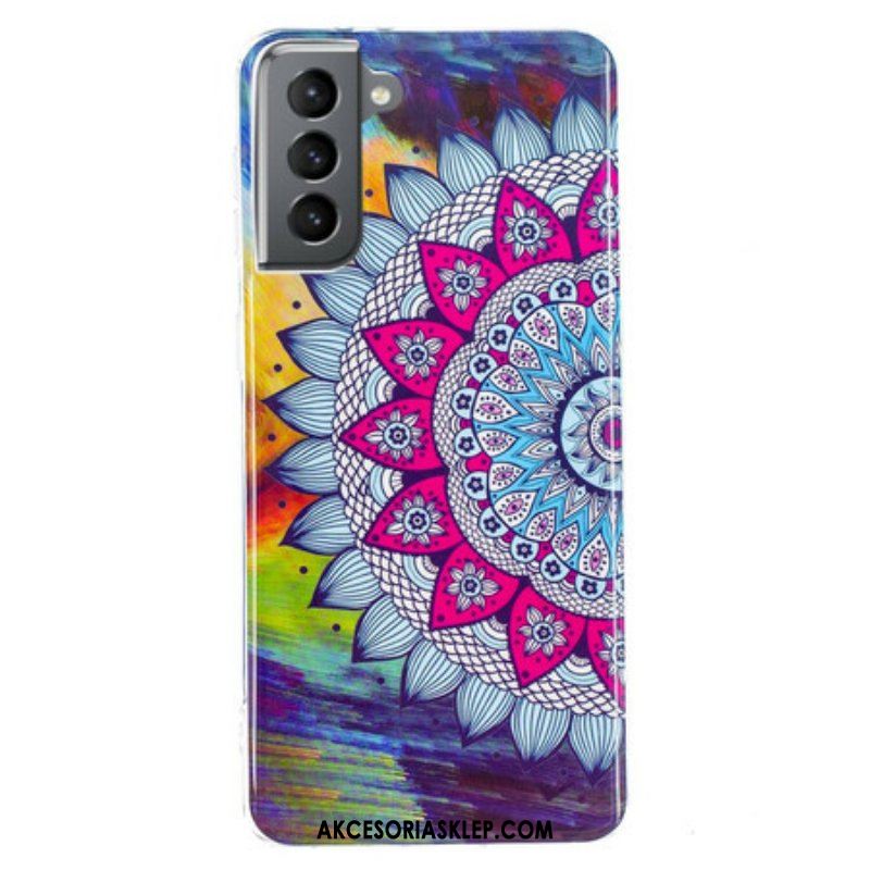 Futerały do Samsung Galaxy S21 FE Fluorescencyjna Kolorowa Mandala