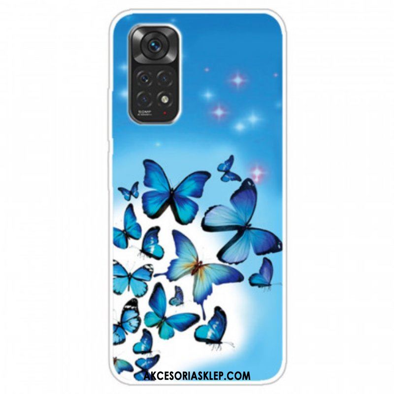 Futerały do Xiaomi Redmi Note 11 / 11S Niebieskie Motyle