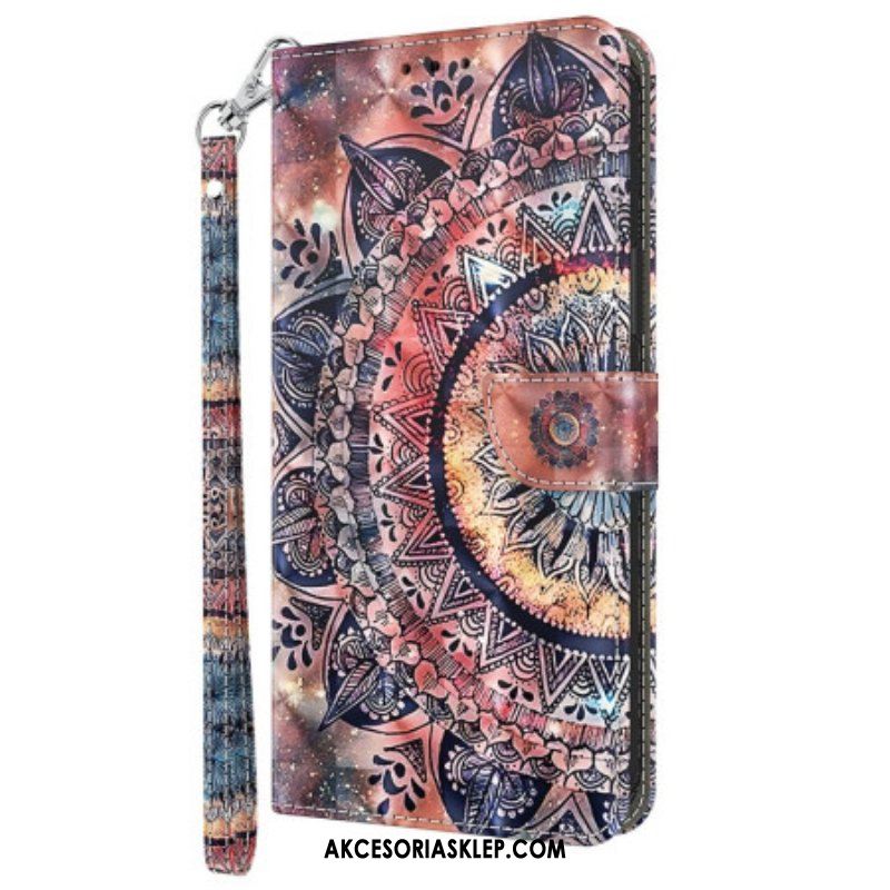 Obudowa Etui Na Telefon do iPhone 15 Pro z Łańcuch Mandala Z Paskiem