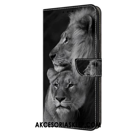 Skórzany Futerał Samsung Galaxy A15 Etui Na Telefon Para Lwów