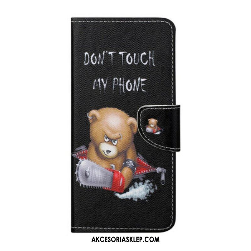 Skórzany Futerał do Xiaomi Redmi Note 10 5G Niebezpieczny Niedźwiedź